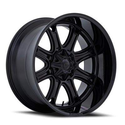 Aluminum Wheels 20X9 Darkstar FC853MB 8 On 170 Matte Black/Gloss Black Lip 125.1 Bore 1 Offset Fuel Off Road Wheels