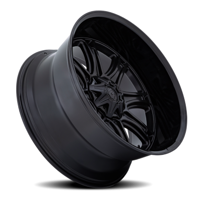 Aluminum Wheels 24X12 Darkstar FC853MB 8 On 165.1 Matte Black/Gloss Black Lip 125.1 Bore -44 Offset Fuel Off Road Wheels