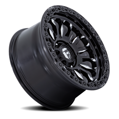 Aluminum Wheels 20X10 Rincon SBL FC857BE 8 On 180 Gloss Black Milled 124.2 Bore -18 Offset Fuel Off Road Wheels