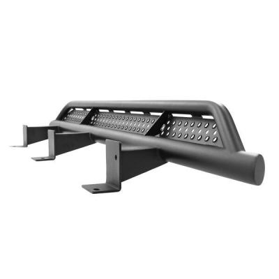 Frame Mounted Steel Rock Sliders Textured Black 07-18 Jeep Wrangler JK 4 Door Go Rhino