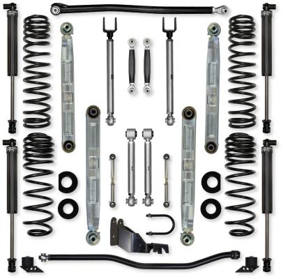3.5 Inch X-Factor Pro Elite No Limits Mid-Arm Suspension System for Jeep Wrangler JLU 4XE Models With RRD Shocks Rock Krawler