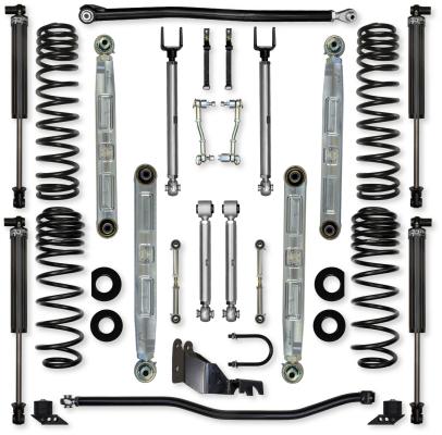 3.5 Inch X-Factor Pro Elite Mid-Arm Suspension System for Jeep Wrangler JLU Gas Models With IFP Shocks Rock Krawler