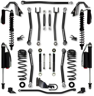 4.5 Inch X-Factor No Limits Mid-Arm Suspension System for Jeep Wrangler JLU Diesel Models Comp System Stage 2 Rock Krawler