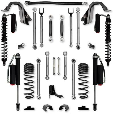 3.0 Inch X-Factor PRO Coilover No Limits Mid-Arm Suspension System for Jeep Gladiator JT Diesel Models Comp System Stage 2 Rock Krawler