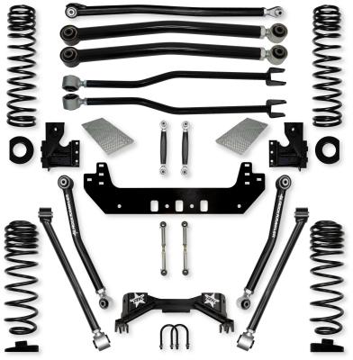 3.0 Inch Silverback No Limits Long-Arm Suspension System for Jeep Gladiator Gas Models With No Shocks Rock Krawler