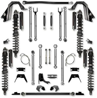 4.5 Inch X-Factor PRO Coilover No Limits Mid-Arm Suspension System for Jeep Gladiator JT Diesel Models Trail Runner System Stage 1 Rock Krawler