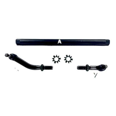 Apex Chassis Heavy Duty 2.5 Ton No Flip Drag Link Assembly in Black Anodized Aluminum Fits: 19-22 Jeep Gladiator JT 18-22 Jeep Wrangler JL/JLU. Note: This NO-FLIP kit fits Dana 44 &amp; Dana 30 axles with a lift of 4.5 inches or less