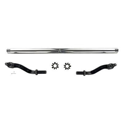 Apex Chassis Heavy Duty 2.5 Ton Tie Rod Assembly in Polished Aluminum Fits: 19-22 Jeep Gladiator JT 18-22 Jeep Wrangler JL/JLU Rubicon Mohave Sahara Sport. Note: This kit fits a Dana 44 axle.