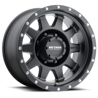 Aluminum Wheels 17x8.5 The Standard MR301 Bolt Pattern 8 On 165.1 Offset 0 Lip Size 2.76 Matte Black MB Method