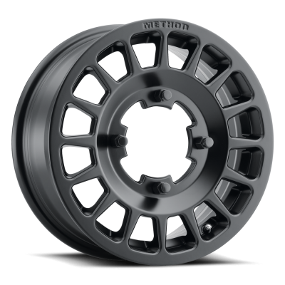 Aluminum Wheels 15x6 MR407 Bead Grip UTV Bolt Pattern 4 On 156 Offset 51 Lip Size 0 Matte Black MB Method