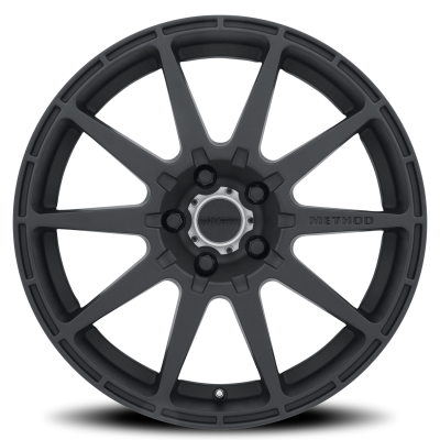 Aluminum Wheels 17x8 Rally MR501 Bolt Pattern 5 On 108 Offset 42 Lip Size 0 Matte Black MB 1 Piece Center Cap Method