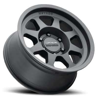 Aluminum Wheels 17x8.5 Bead Grip MR701 Bolt Pattern 6 On 139.7 Offset 0 Lip Size 1.81 Matte Black MB Method