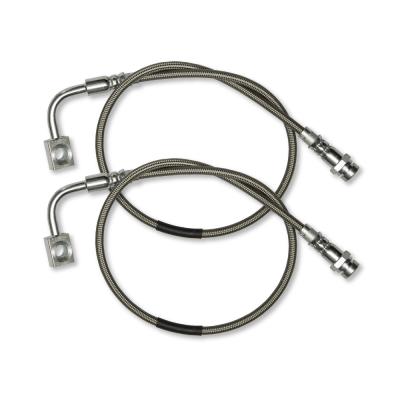 Rear Stainless Steel Long Travel Brake Lines For 07-18 Wrangler JK 2/4 Door Rock Krawler