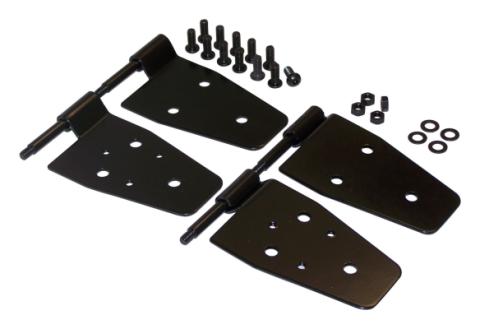 4 Hinges Black Door Hinge Set for Jeep YJ Wrangler w/ Half Doors &amp; TJ Wrangler RT Off Road