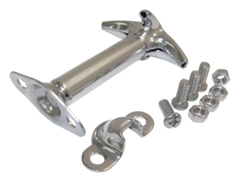 Stainless L or R Hood Catch Kit for 1941-1995 Jeep MB, CJs &amp; YJ Wrangler RT Off Road