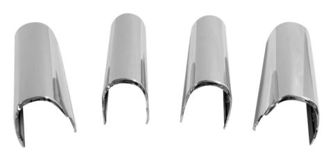 Plastic, Chrome Finish Steering Wheel Accents for Select 07-10 Jeep JK Wrangler RT Off Road