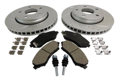Front Performance Disc Brake Service Kit for Jeep JK Wrangler w/ 11.89 inch Rotor RT Off Road