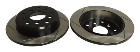 Drums and Rotors Left And Right Rear Rotors 5 On 4.5 Inch And 5 On 5.5 Inch Bolt Patterns High Performance Slotted 1997-1998 ZG (Europe) Grand Cherokee RT Off Road