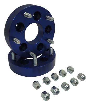 Wheel Adapter 2008-2012 KK Liberty 2 Wheel Adapters And 10 Nuts 1-1/2 Inch Thick Adapts 5 On 4.5 Inch To 5 On 5.5 inBlue Anodized RT Off Road