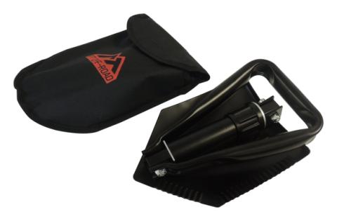 Shovel Collapses To 9 Inch From 23 Inch For Portable Stowage Black Powder Coat Finish Serrated Edge For Cutting RT Off Road