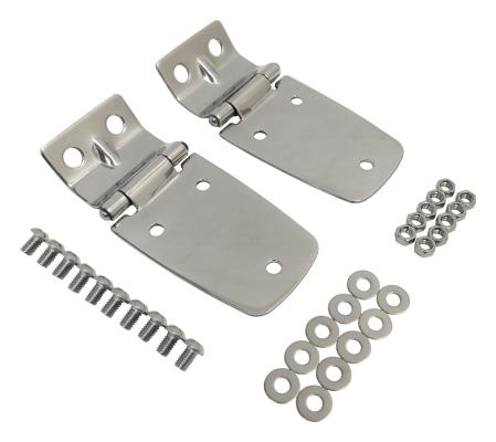 Polished Stainless Steel Hood Hinge Set for 97-06 Jeep TJ Wrangler RT Off Road