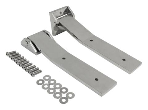 Stainless Tailgate Hinge Set, Upper &amp; Lower for Jeep 2007-2018 JK Wrangler RT Off Road