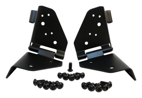 Black Windshield Hinge Set for Jeep 87-95 YJ Wrangler and 76-86 CJ-5, CJ-7, CJ-8 RT Off Road