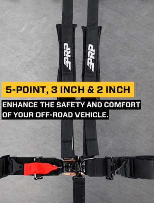 5.3x2 Harness with Removable Pads on Shoulder Pull Up Lap Belts PRP Seats