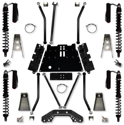 4.5 Inch X-Factor X2 Flat-Belly 5 Inch Stretch Coilover Long-Arm Suspension System For Jeep Wrangler TJ Trail Runner System Stage 2 Rock Krawler