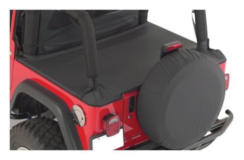 Tonneau Cover Soft Folding Cover Black Denim 1997-2006 TJ Wrangler RT Off Road