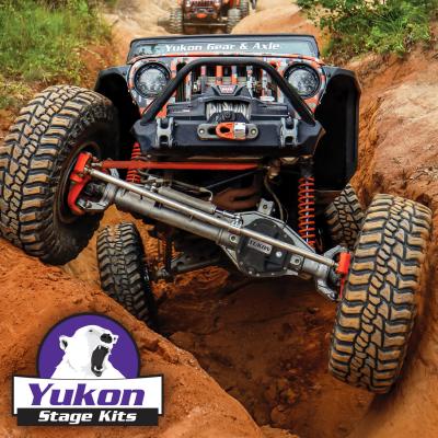 Stage 2 Jeep JK Re-Gear Kit W/Covers For Dana 44 4.56 Ratio 24 Spline JK Rubicon D44 Stage 2 Gear Kit Package 4.56 Ratio W/ F&amp;R Covers Yukon Gear