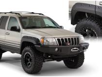 Black Jeep Cutout Style Textured Finish Rear Fender Flares For 1999-2004 Jeep Grand Cherokee Bushwacker