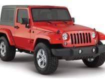 Black Pocket/Rivet Style Smooth Finish Rear Fender Flares For 2007-2018 Jeep Wrangler JK 2-Door Bushwacker