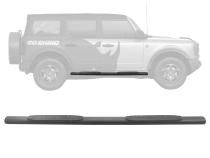 4 Inch 1000 Series Side Steps 73 Inch long Boards Only Textured Black 2018-2026 Jeep Wrangler JL 2021-2025 Ford Bronco Go Rhino