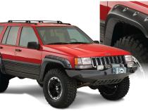 Black Jeep Cutout Style Textured Finish 4-Piece Fender Flare Set For 1993-1998 Jeep Grand Cherokee Bushwacker