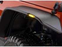 Black Jeep Flat Style Textured Finish 4-Piece Fender Flare Set For 2007-2018 Jeep Wrangler JK Unlimited 4-Door Bushwacker