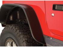 Black Jeep Flat Style Textured Finish 4-Piece Fender Flare Set For 1997-2006 Jeep Wrangler TJ Bushwacker