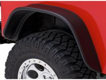 Black Jeep Flat Style Textured Finish 4-Piece Fender Flare Set For 1987-1995 Jeep Wrangler YJ (Excludes Renegade) Bushwacker
