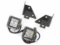 Light Kit Windshield Mounted Square Black 76-95 Jeep CJ/YJ Rugged Ridge