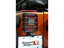 Euro Guard Kit Tail Light Textured Black 07-18 Jeep Wrangler JK Rugged Ridge