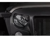 Elite Euro Guard Kit Pivotal Headlight Black 07-18 Wrangler JK/JKU Rugged Ridge