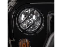 Elite Euro Guard Kit Pivotal Headlight Black 07-18 Wrangler JK/JKU Rugged Ridge
