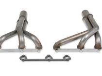 Upright Headers Gm 2.8/3.1/3.4L V6 Round Port Upright Headers 1-1/2 Inch Primary 20 Inch Long 27 Inch Tall 2-1/2 Inch X 10 Inch Collector 409SS Natural Finish FlowTech