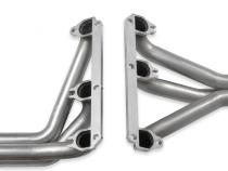 Upright Headers Gm 2.8/3.1/3.4L V6 D-Port Upright Headers 1-1/2 Inch Primary 20 Inch Long 27 Inch Tall 2-1/2 Inch X 10 Inch Collector 409SS Natural Finish FlowTech