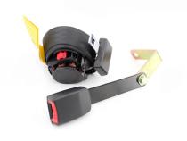 Tri-Lock Off Road Seat Belt Left 3 Point Black Retractable Shoulder Harnesses Fits The Driver Side Of 97-02 Wrangler TJ OMIX