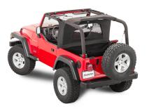 Jeep TJ Ultimate Soft Top Combo Bimini Top Plus For 97-02 Wrangler TJ WindStopper Plus and Tonneau No Door Skin MasterTop
