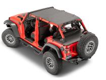 Bimini Top Plus/Regular Wind Stopper/Tonneau Cover 3 piece Combo 18-Present Jeep JLU Wrangler Black Diamond MasterTop