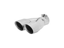 Exhaust Tip Exhaust Tip 3.00 Inch Dual Angle Cut Polished SS Fits 2.50 Inch Tubing -Clamp On Flowmaster
