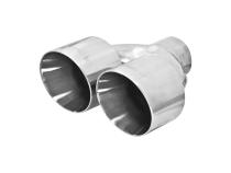 Exhaust Tip Exhaust Tip Dual 4.00 Inch Angle Cut Polished SS Fits 2.50 Inch Tubing Weld On Flowmaster