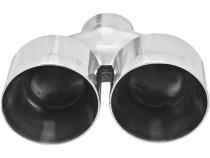 Exhaust Tip Exhaust Tip Dual 4.00 Inch Angle Cut Polished SS Fits 2.50 Inch Tubing Weld On Flowmaster
